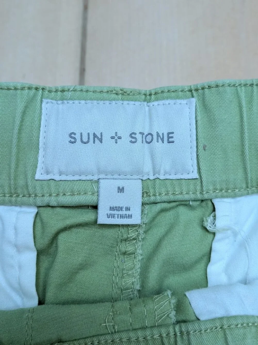 Sun + Stone Tiger Print Green Drawstring Shorts Men’s M